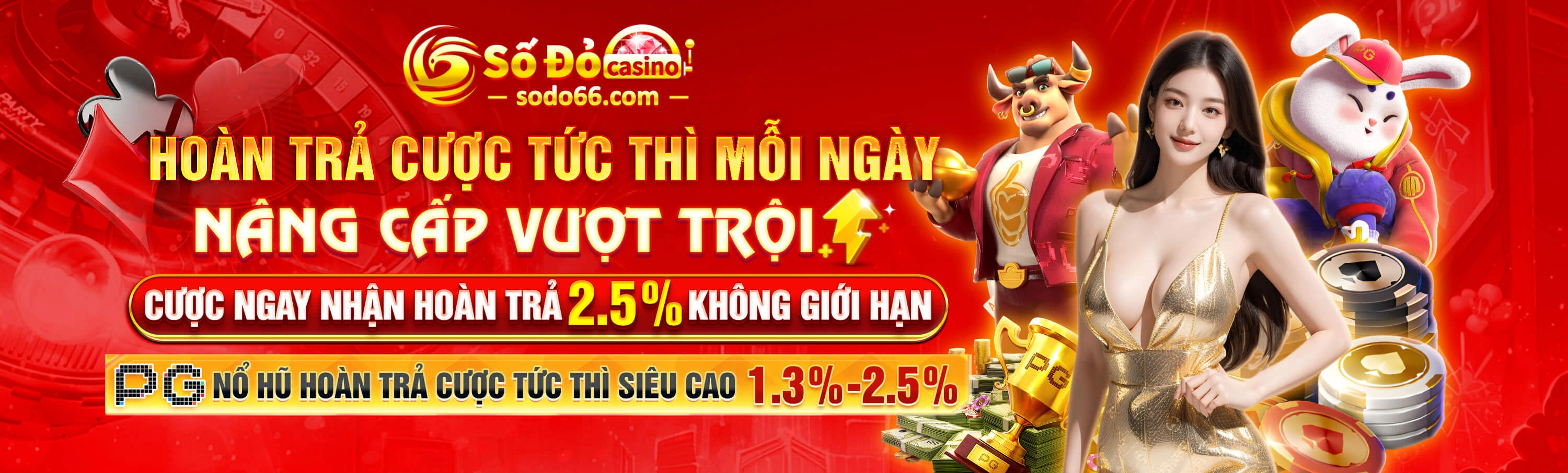 Banner Sodo66 về nổ hũ, slot game và bắn cá